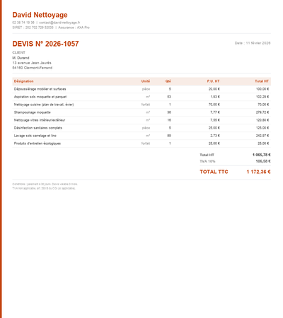 Devis nettoyage fin de chantier pdf - Exemple 5