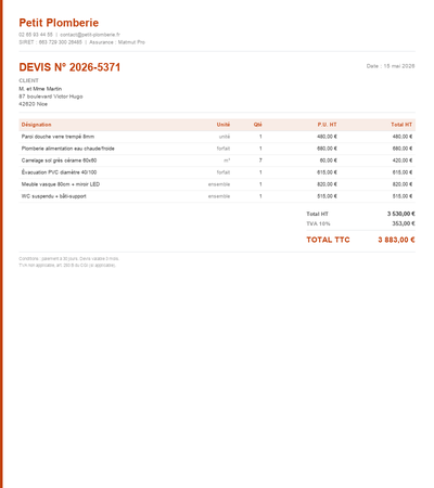 Devis cuisine ikea - Exemple 5